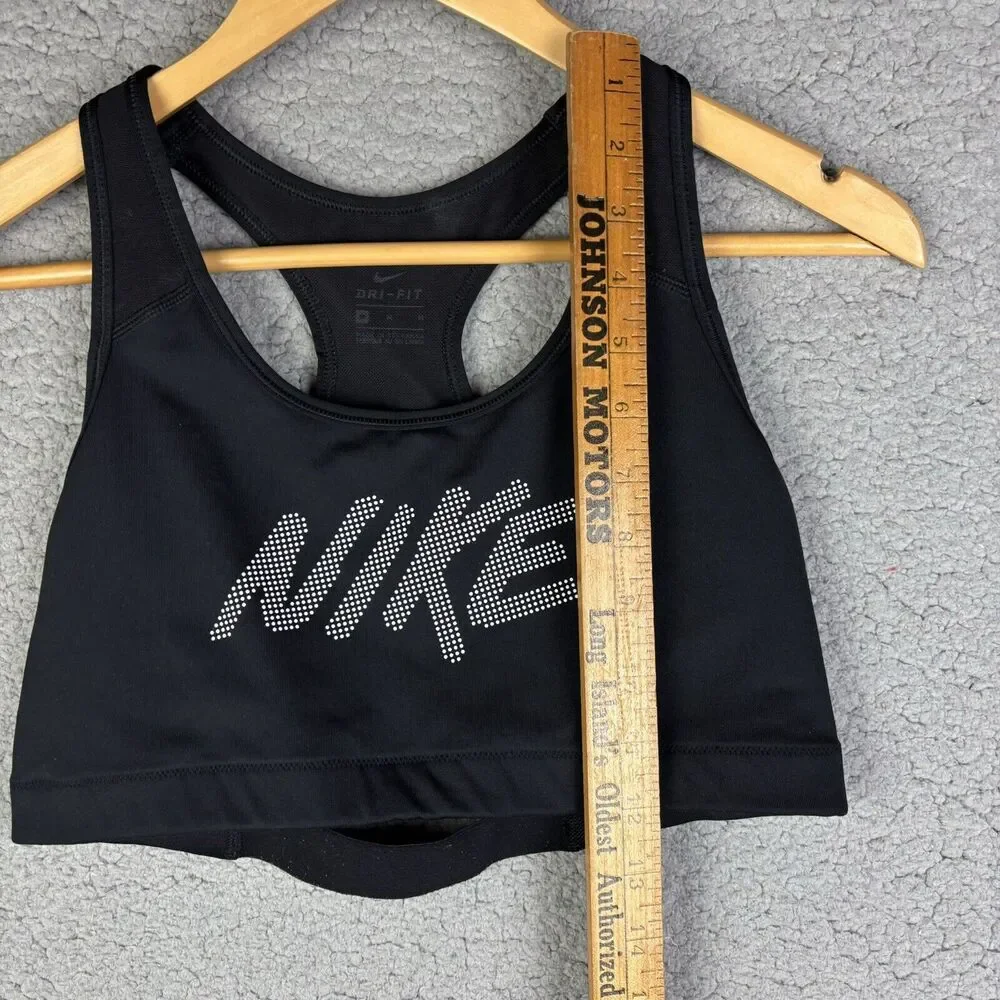 Nike Sports Bra Victory Medium Impact Black White (928871-011) Size M‎ Racerback